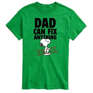 Men's - Peanuts - Snoopy Dad Can Fix It Father's Day Gift Short Sleeve Graphic T-Shirt - 1 of 4