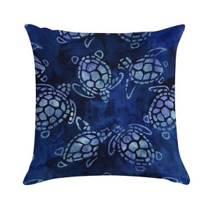 Sea Turtles Blue Pillow Covers 18x18 Decorative Throw Pillows Soft Square Cushion Covers for Couch Sofa Bedroom - 1 of 1