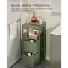 VASAGLE Bathroom Floor Cabinet, Bathroom Storage Organizer Rack Stand, Multifunctional Corner Unit, 2 Drawers, 35 Inches in Height - 3 of 4