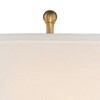 Vienna Full Spectrum Rolland Traditional Table Lamp with Round Riser 31 1/2" Tall Antique Brass Crystal Off White Drum Shade for Bedroom Living Room - 2 of 4