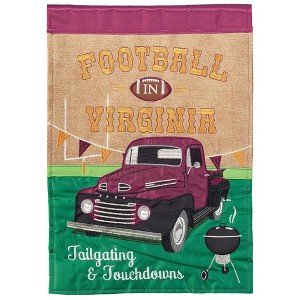 Magnolia Garden Football In Virginia Maroon 13 x 18 Polyester Outdoor Hanging Garden Flag - 1 of 2