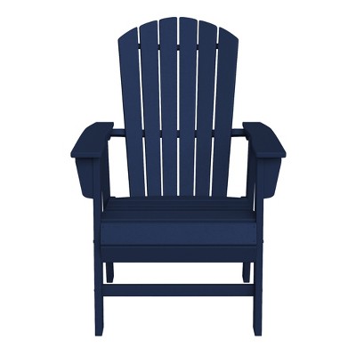 Navy Blue HDPE Adirondack Outdoor Dining Chair