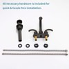PAGED Bathroom Faucet with Aerator, Swan Style 4-inch Centerset Vanity Sink Faucet with Pop-Up Drain and Supply Hoses - 2 of 4