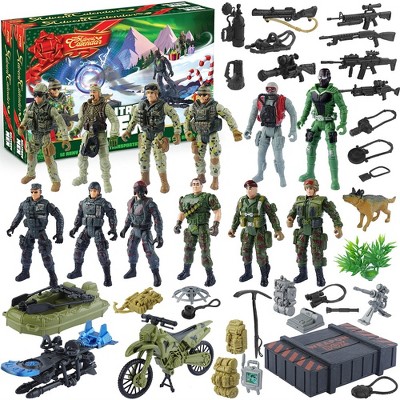 Joyfy Countdown to Christmas Advent Calendar - 24Pcs Military Army Man for Xmas Gift