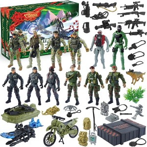 Joyfy Countdown to Christmas Advent Calendar - 24Pcs Military Army Man for Xmas Gift - 1 of 4
