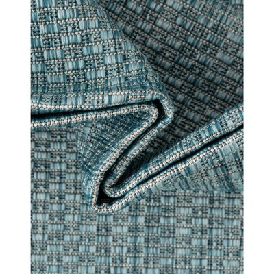 Aquamarine Elegance 4' x 6' Flat Woven Outdoor Rug