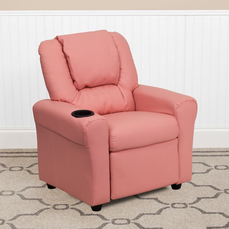Flash Furniture Contemporary Kids Recliner with Cup Holder and Headrest, 2 of 11