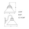 Vaxcel Outland 1 - Light Sconce in  Aged Iron - 2 of 4