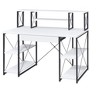 NicBex Home Office Desk 24" L Morden Writing Desk with 8 Storage Compartments, Drawer with Metal Slide and Wooden Desktop for Study and Work - 2 of 4
