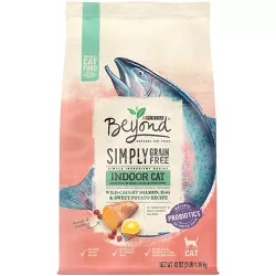 Purina Beyond Simply Grain Free Indoor Wild Caught Salmon, Egg, & Sweet Potato Recipe Adult Premium Dry Cat Food