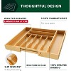 Expandable Silverware Drawer Organizer 7-9 Slots - Bamboo Utensil Organizer 17.5 x 13.5 - 20 - Royal Craft Wood - 4 of 4