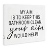 Stupell Industries Bathroom Aim Humorous Typography Washroom Signage, 48" x 36" - 3 of 4