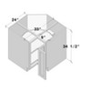 CASAINC W33"x D24"x H34.5" Kitchen Corner Base Cabinet - 4 of 4