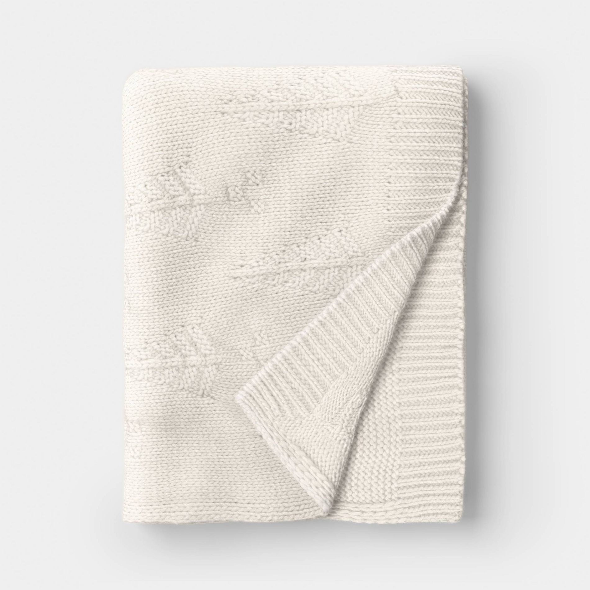 Tree Knit Throw Blanket Ivory - Threshold™