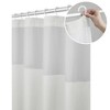 Smart Shower Curtains Hendrix View Fabric With Attached Hooks White ...