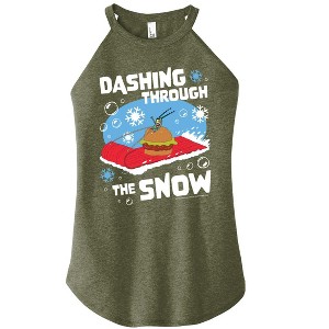 Women's - SpongeBob SquarePants - Dashing Through The Snow Graphic High Neck Tank - 1 of 4