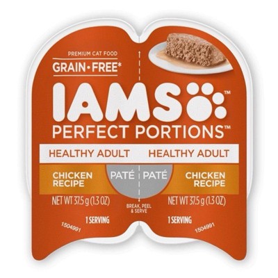 Iams Healthy Adult Perfect Portions Pate Grain Free Wet Cat Food