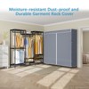 VIPEK V5C Clothes Closet Wardrobe Heavy Duty Covered Clothes Rack, Black Metal Clothing Rack with Grey Oxford Fabric Cover - 4 of 4
