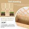 65" Tall Wood Planter with Trellis, Freestanding Cedar Privacy Screen & Raised Bed for Climbing Plants, Outdoor Garden - 2 of 4