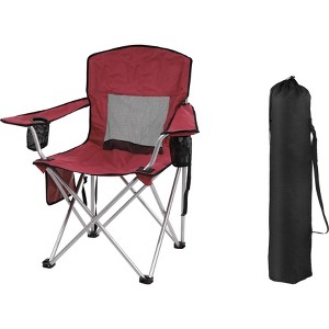 Gulches Portable Folding Camping Chair - Outdoor Chair with Armrests, Cup Holder & Carrying Bag, Ideal for Camping, Beach & More - 1 of 3