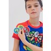 SUPER MARIO Nintendo Yoshi Luigi Mario Pullover Rash Guard and Swim Trunks with Removable Patches Outfit Set Little Kid to Big Kid - image 2 of 4