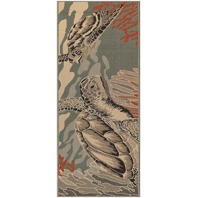 6'6"x9'3" Circle Indoor and Outdoor Accent Rug Multicolored - Liora Manne