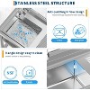Coucheta Freestanding Single Bowl Utility Sink, 39.4"x19.7"x34.6" Stainless Steel w/ Pull-Out Faucet, S-Hooks, Shelf, Adjustable Legs - 3 of 4