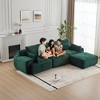SeaCamel Memory Foam 2-Seater Sectional Sofa Pet-Friendly Corduroy Deep Loveseat No Assembly - 2 of 4