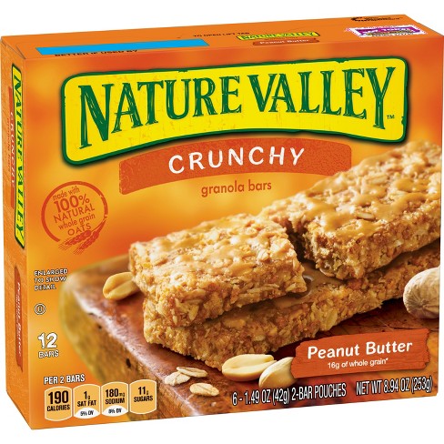 Nature Valleyâ¢ Crunchy Peanut Butter Granola Bars - 12ct : Target