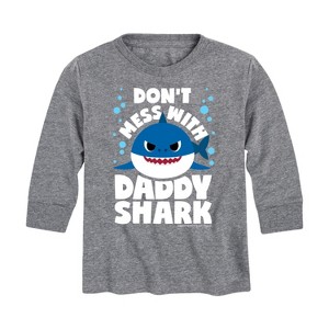 Boys' - Baby Shark - Don't Mess With Dadday Shark Long Sleeve Graphic T-Shirt - 1 of 4