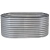 Sunnydaze Large Oval Steel Raised Garden Bed - Stand-Up Height - 79" W x 32" H - 2 of 4