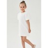 2Bunnies Girls' Textured Puff Sleeve Dress - 3 of 4