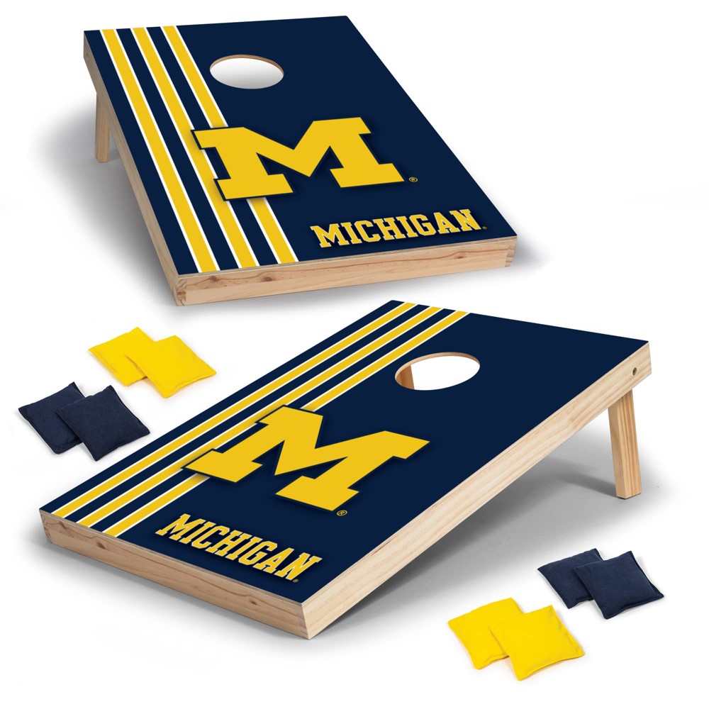 NCAA Michigan Wolverines 2'x3' Wood Cornhole Set
