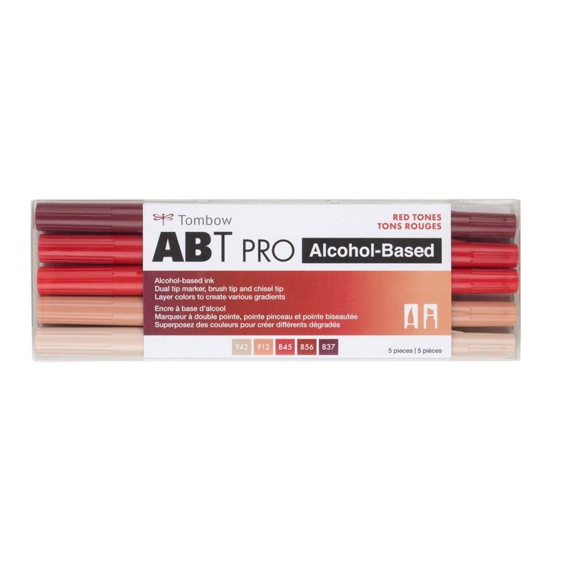 5ct ABT PRO Dual-Tip Alcohol Based Art Markers Red Tones - Tombow, 1 of 7