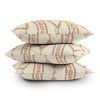 Little Arrow Design Co. Oceania Diamond Stripes Ginger Outdoor Throw Pillow Cream - Deny Designs - 3 of 3