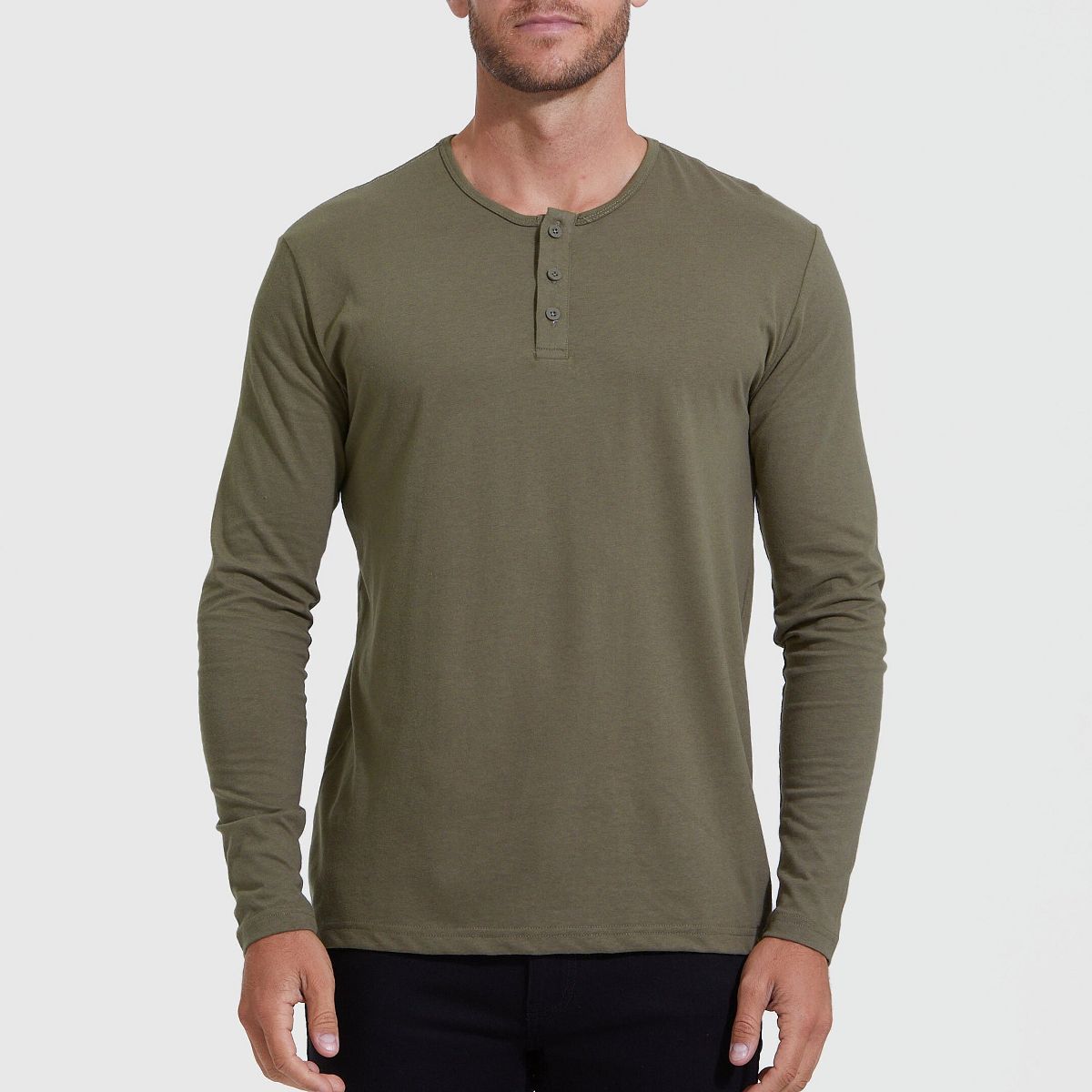 Men's Classic Long Sleeve Henley - True Classic - thumbnail 3
