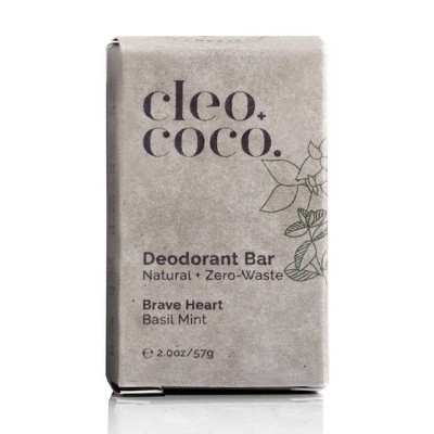 Cleo+Coco. Zero Waste Deodorant Bar - Basil Mint - 2oz