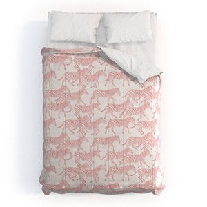 Deny Designs Kids' Little Arrow Design Co Zebras Comforter Bedding Set - 1 of 3