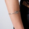 Lucy Quartermaine Cross Open Drop Bangle - Distinctive Sterling Silver Design - 2 of 4