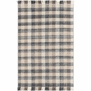 Hauteloom Chilliwack Gray Plaid Wool Rug - 1 of 4