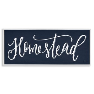 Stupell Industries Navy Blue Homestead Phrase, 30" x 13" - 1 of 4