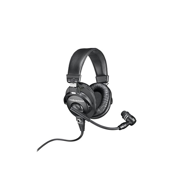 Audio-Technica BPHS1 Broadcast Stereo Headset with Dynamic Cardioid Boom Mic Black, Adjustable, 1 of 5