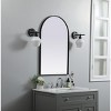 Elegant Lighting Metal Frame Arch Mirror 22x36 Inch in Black - 3 of 4