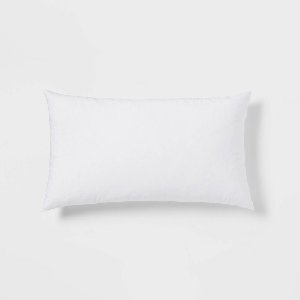 Photos - Pillow 12"x20" Feather Filled Lumbar Throw  Insert White - Threshold™