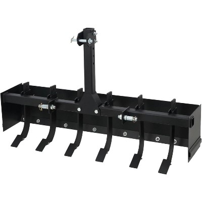 55" 3-Point Heavy-Duty Tow Behind Box Blade for Tractor, Ideal for Leveling, Grading & Landscaping