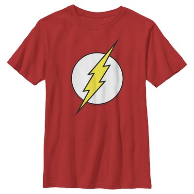 Boy's The Flash Classic Logo T-shirt - Red - Medium : Target