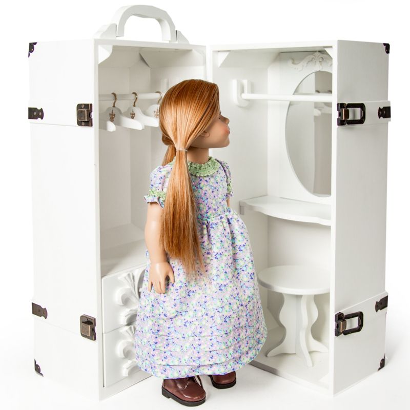 The Queen's Treasures 18 Inch Doll Furniture,Clothes Storage Trunk Case, 4 of 10