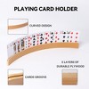 GSE 12.5"/17.5" Set of 4 Playing Cards Holders, Wooden Curved Playing Card Racks for Kids, Adults and Seniors - 4 of 4