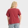 Women's Flutter Short Sleeve Knit T-Shirt - Ava & Viv™ - 2 of 3