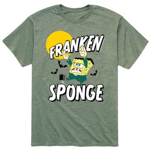 Men's - SpongeBob SquarePants - Halloween Franken Sponge Short Sleeve Graphic T-Shirt - 1 of 4